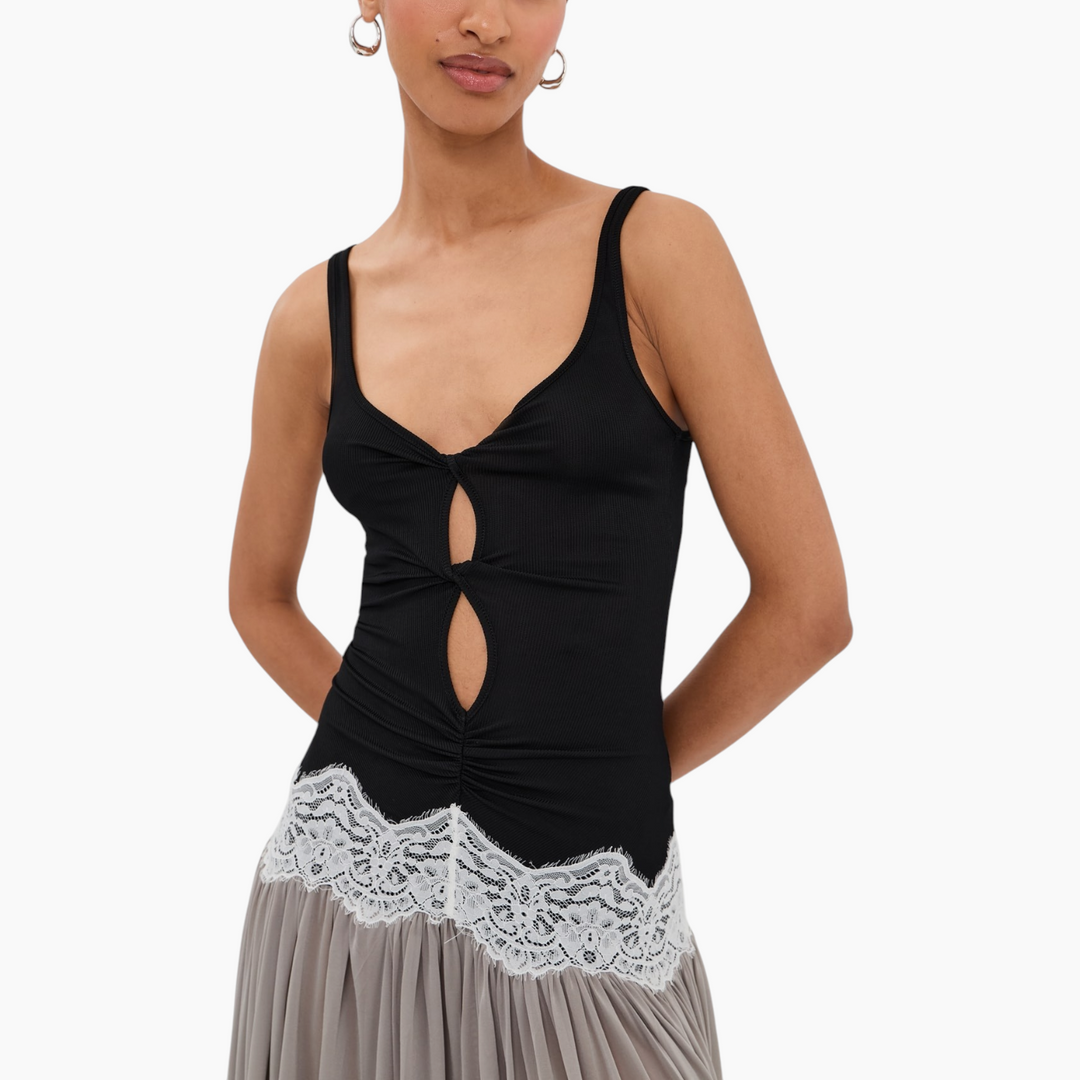 فستان تانك من كريستوفر إسبر بتصميم Twist Verner Lace مفتوح