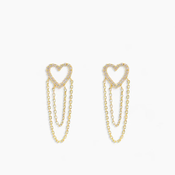 Cut Out Amore Chain Earrings