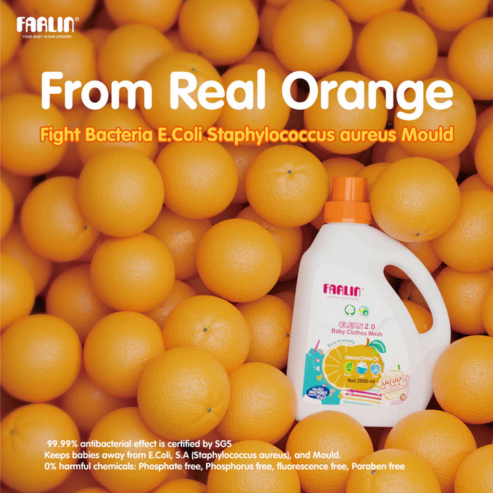 Farlin Citrus Baby Clothes Wash - 2800ml