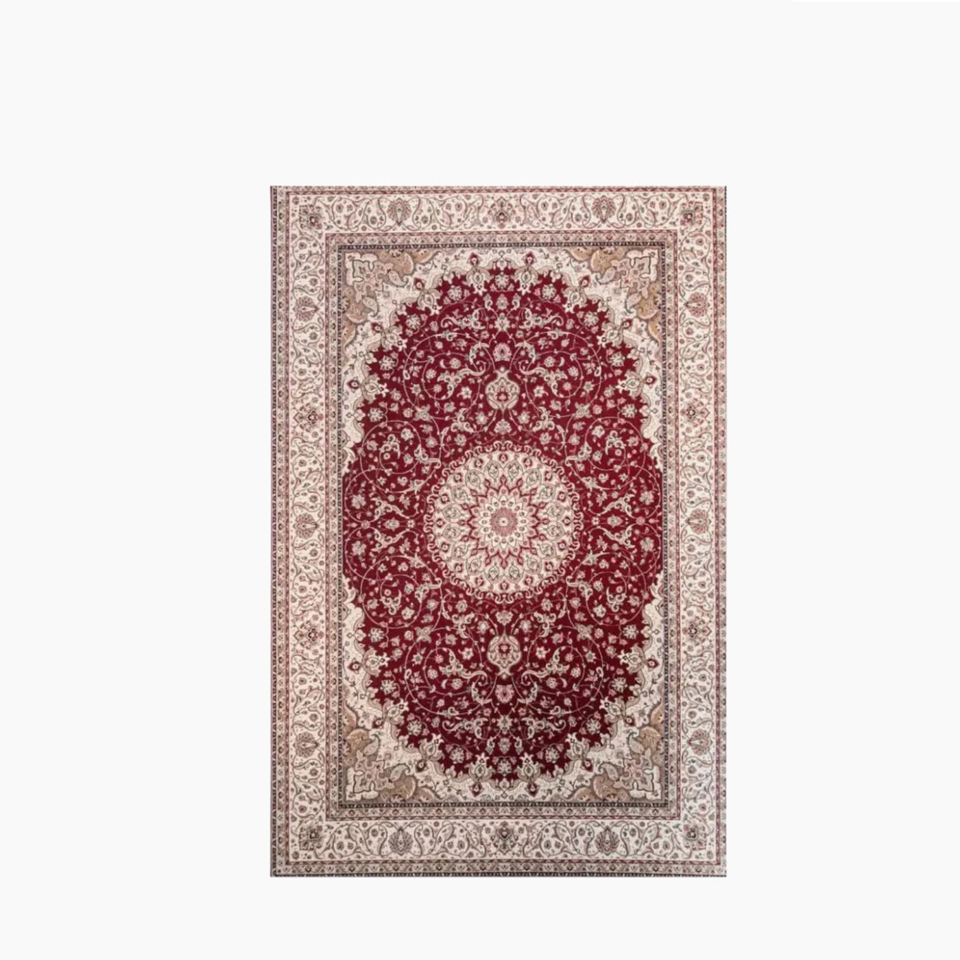 Spazio Home Classic Red Medallion Carpet Spazio Home Classic Red Medallion Carpet