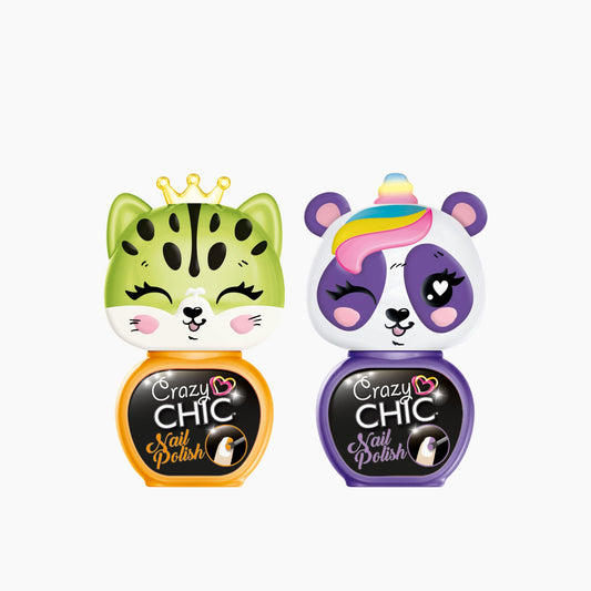 Clementoni Crazy Chic Nail Polish Orange and Purple