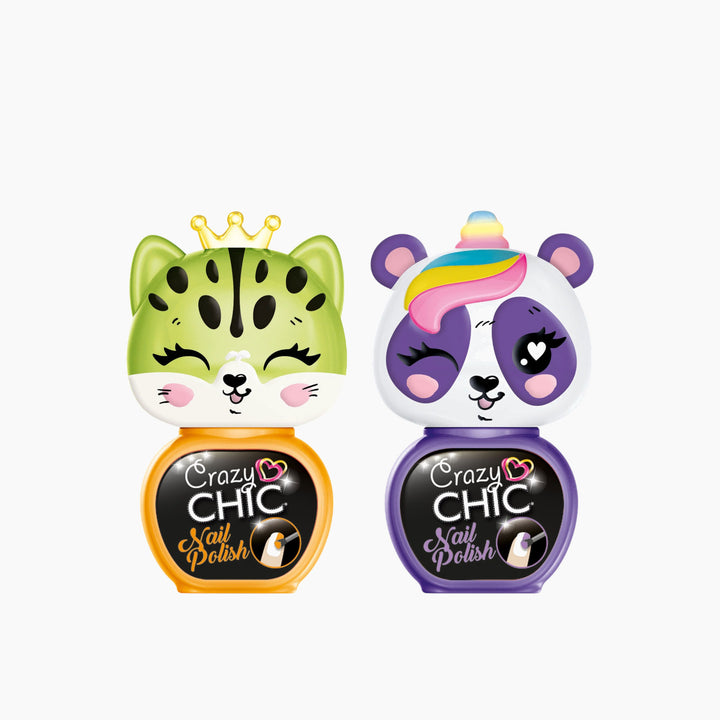 Clementoni Crazy Chic Nail Polish Orange and Purple