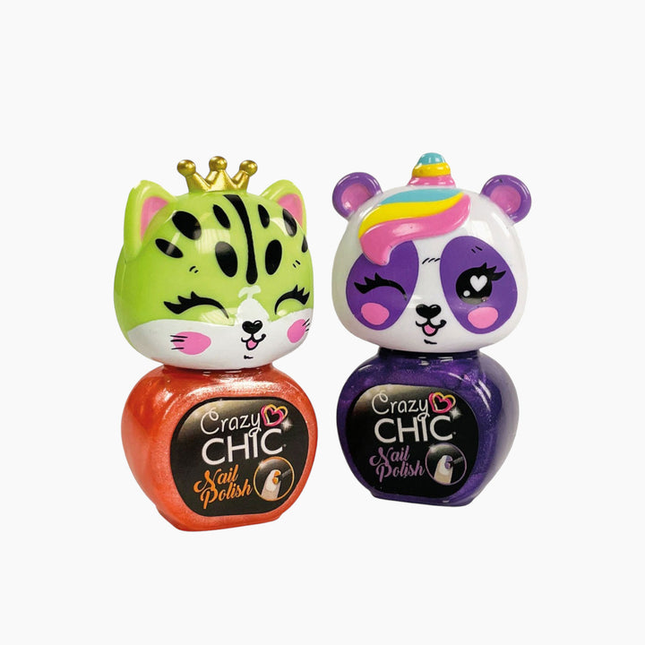 Clementoni Crazy Chic Nail Polish Orange and Purple