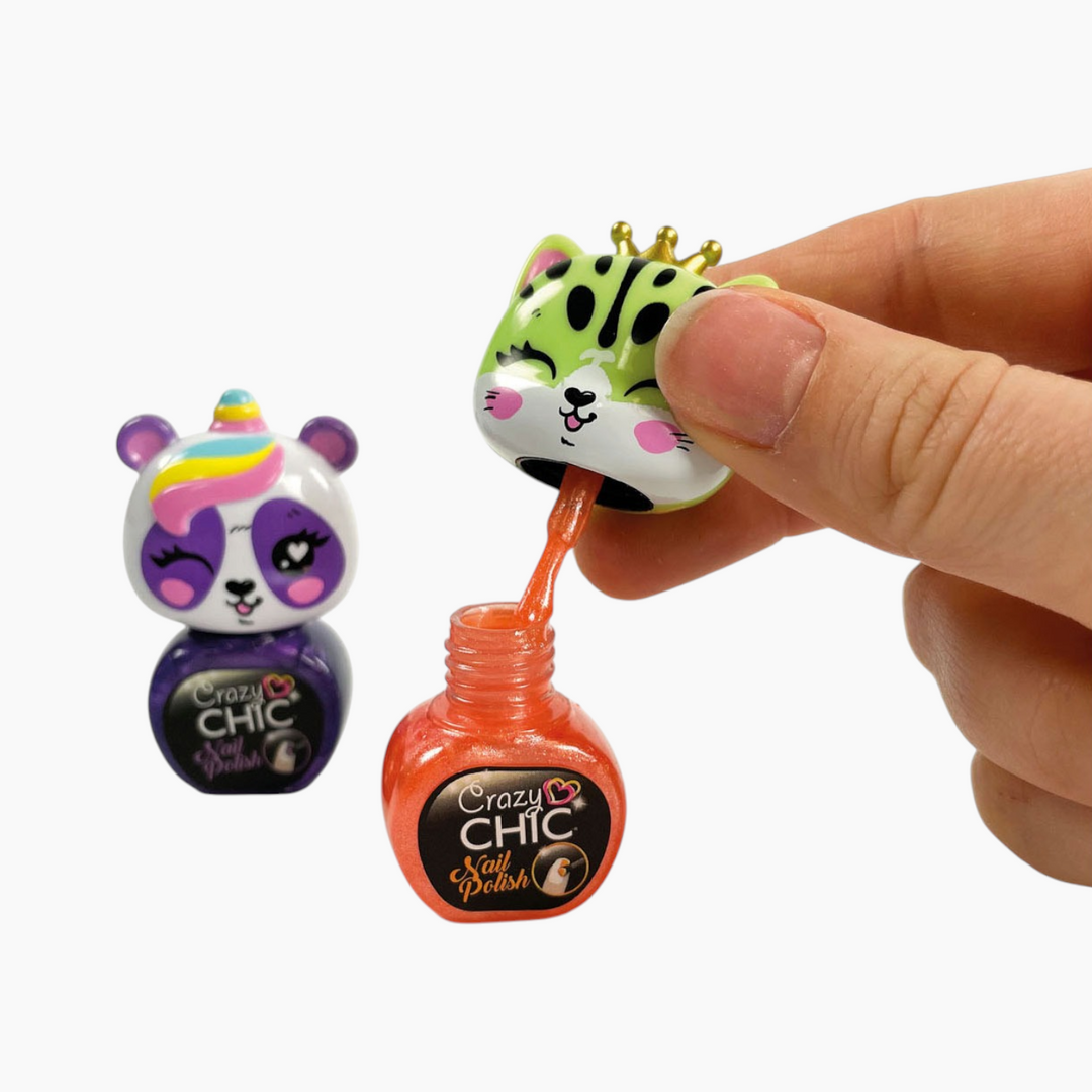 Clementoni Crazy Chic Nail Polish Orange and Purple