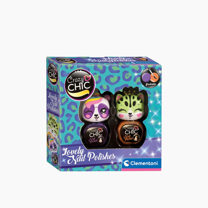 Clementoni Crazy Chic Nail Polish Orange and Purple