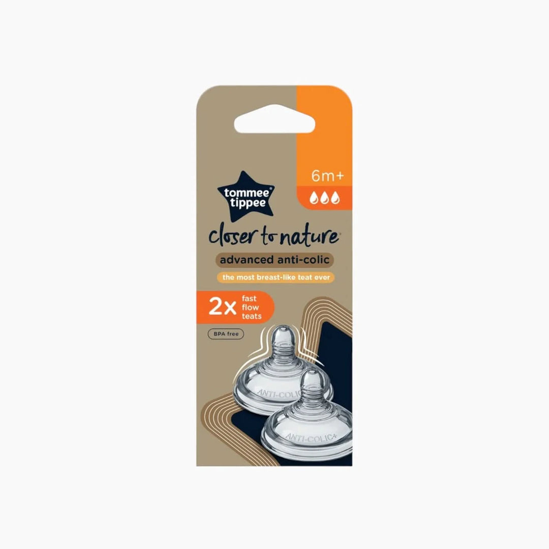 Tommee Tippee Advanced Anti-Colic Fast Flow teats, pack of 2