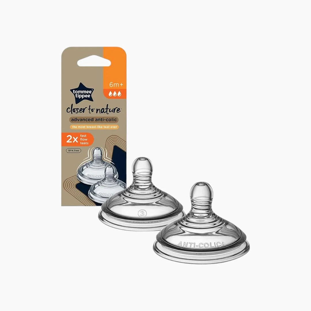 Tommee Tippee Advanced Anti-Colic Fast Flow teats, pack of 2