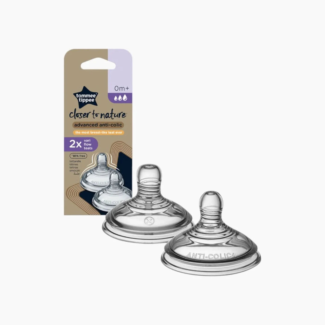Tommee Tippee Closer to Nature Vari Flow anti-colic nipples, 0 months+