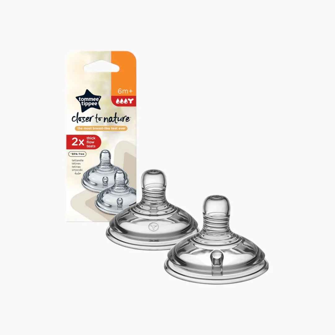 Tommee Tippee Closer to Nature Slow Flow teats, pack of 2