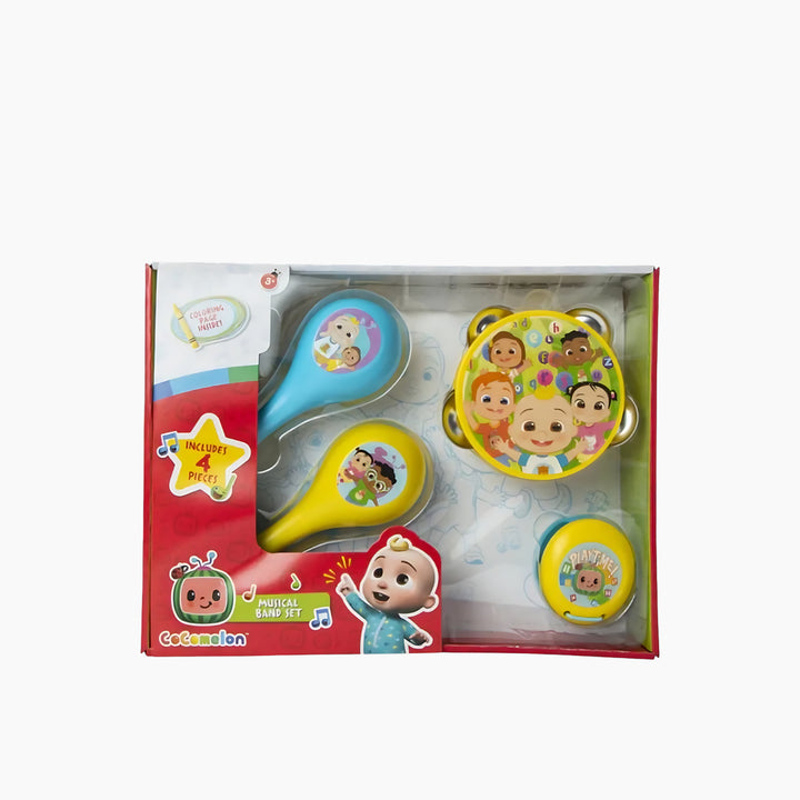 Jazwares Cocomelon- Plastic Percussion Pack (Musical Band Set)