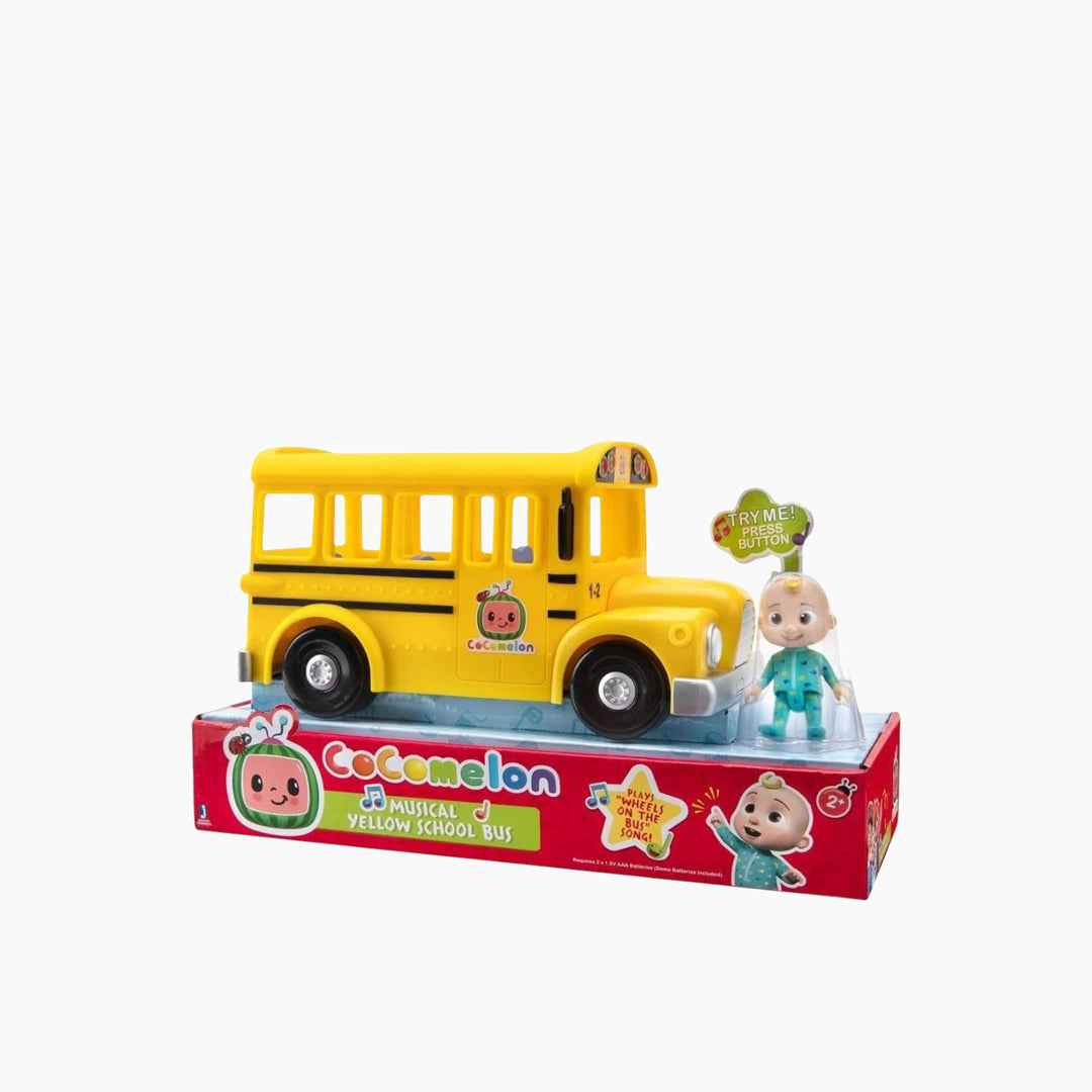 Jazwares Cocomelon Musical Yellow School Bus - HUNA