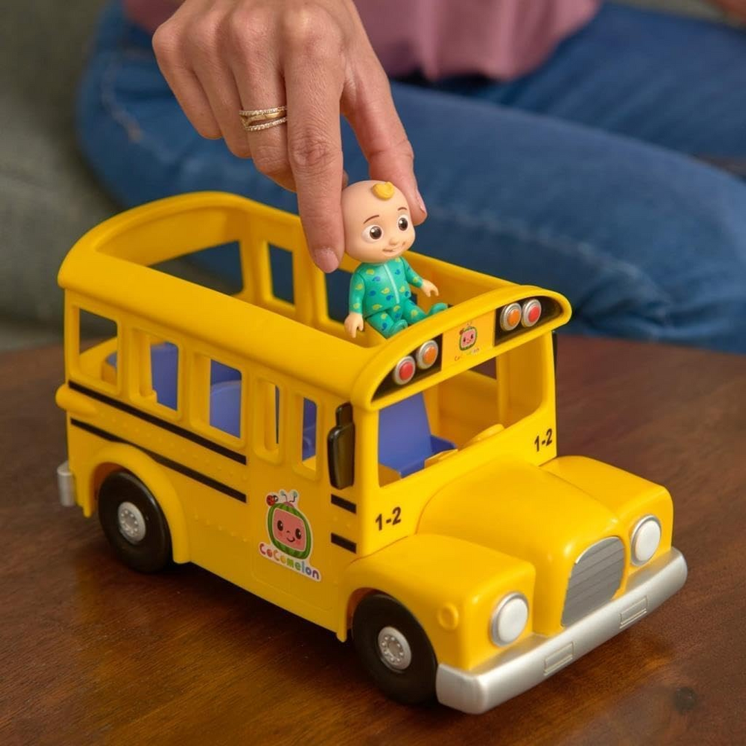 Jazwares Cocomelon Musical Yellow School Bus - HUNA