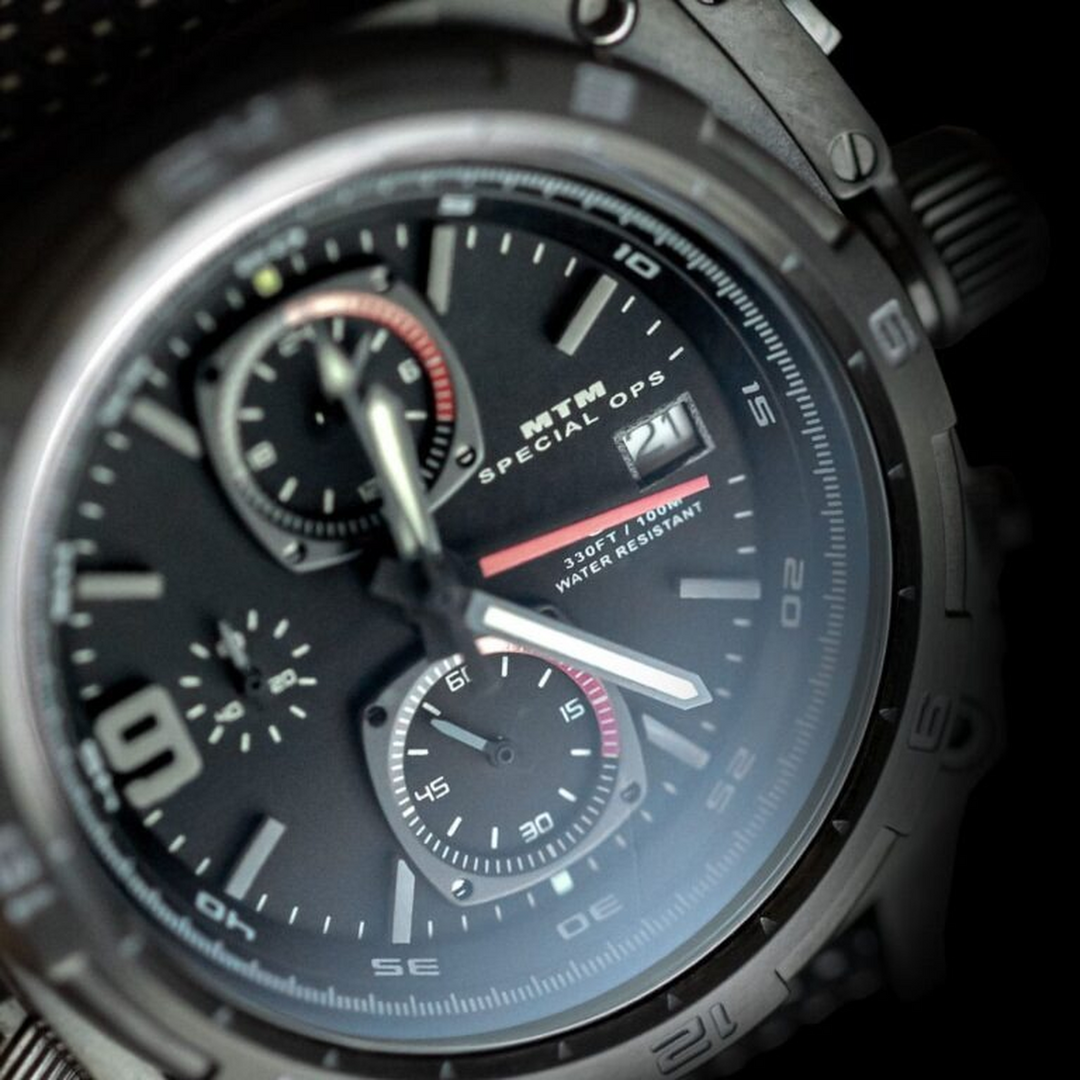 MTM Watches Cobra Black Carbon Lumi Titanium 35MM