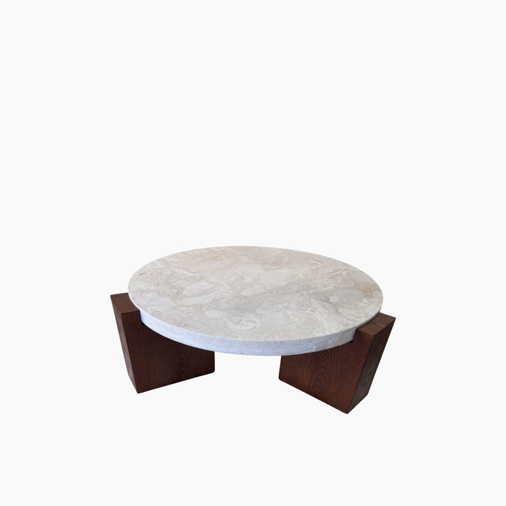 Round White Marble Coffee Table