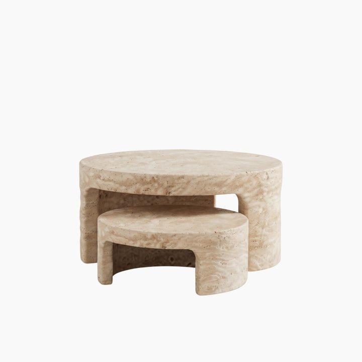 Nesting Pedestal Coffee Table Set (2pc)