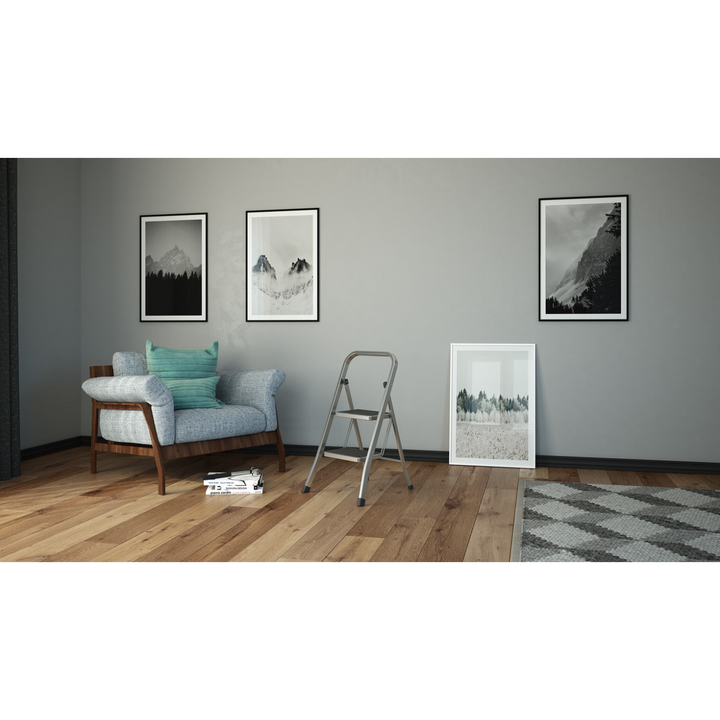 Colombo Factotum Ladder - Silver  4-Step