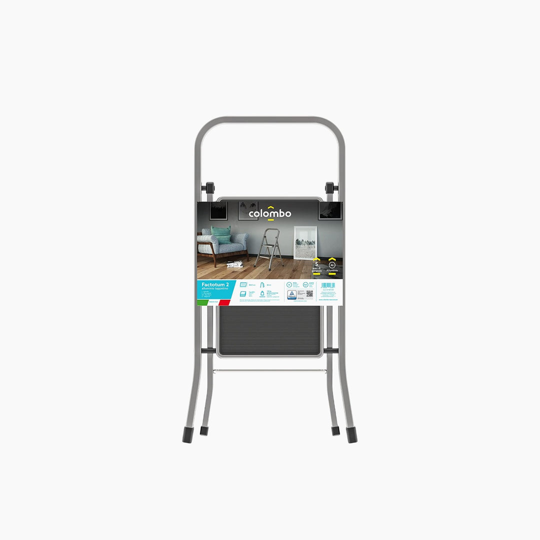 Colombo Factotum Ladder - Silver  4-Step
