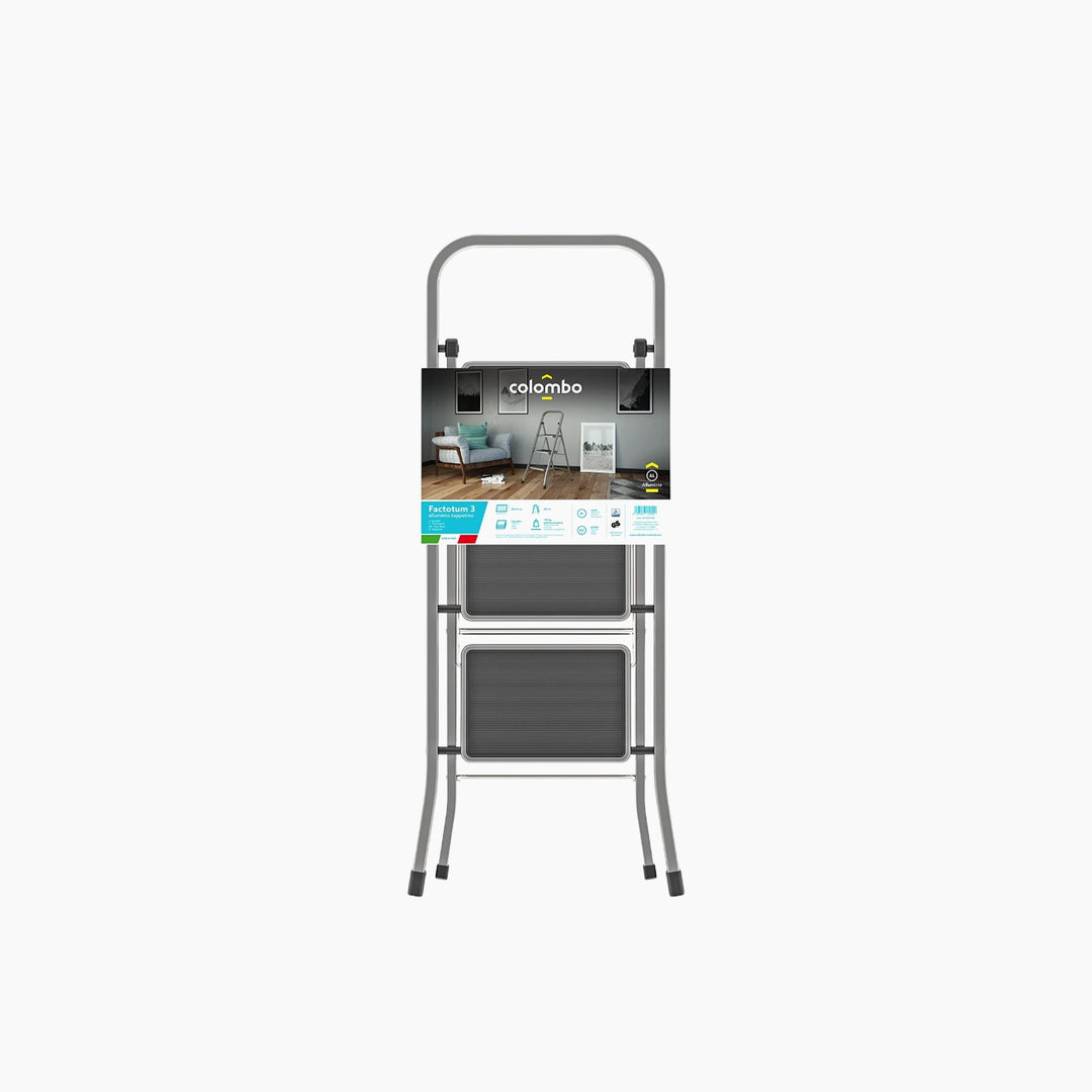 Colombo Factotum Ladder - Silver  4-Step