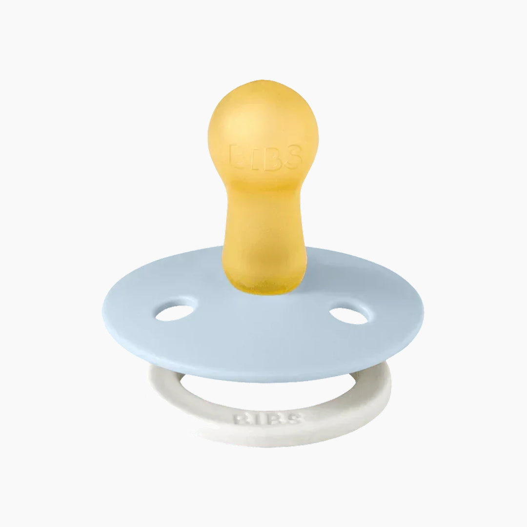 Bibs Colour Glow Pacifiers 2 Pack - Iron Baby Blue