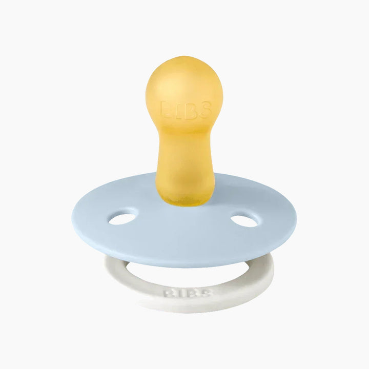 Bibs Colour Glow Pacifiers 2 Pack - Iron Baby Blue