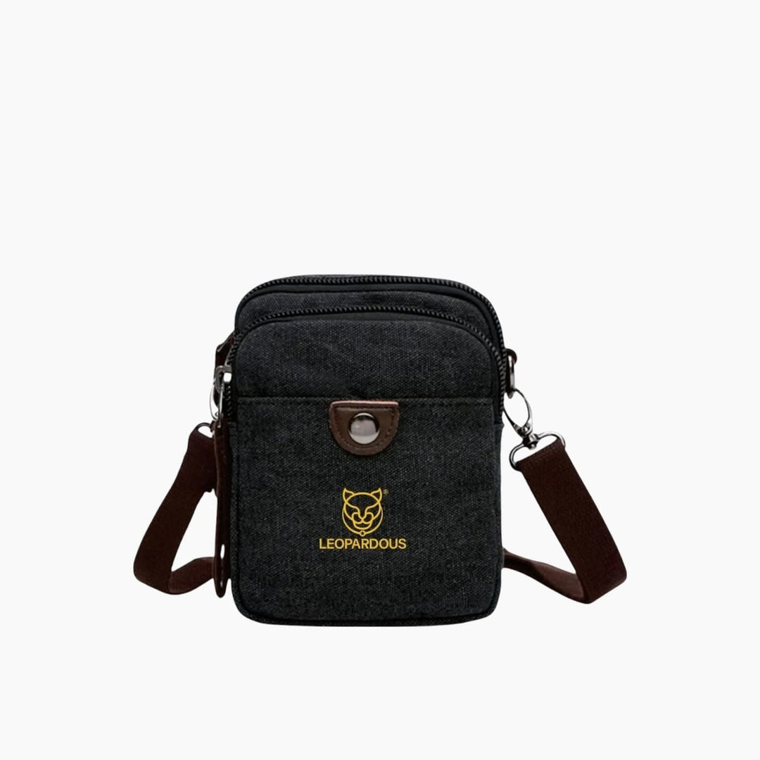 Leopardous Canvas Crossbody Bag