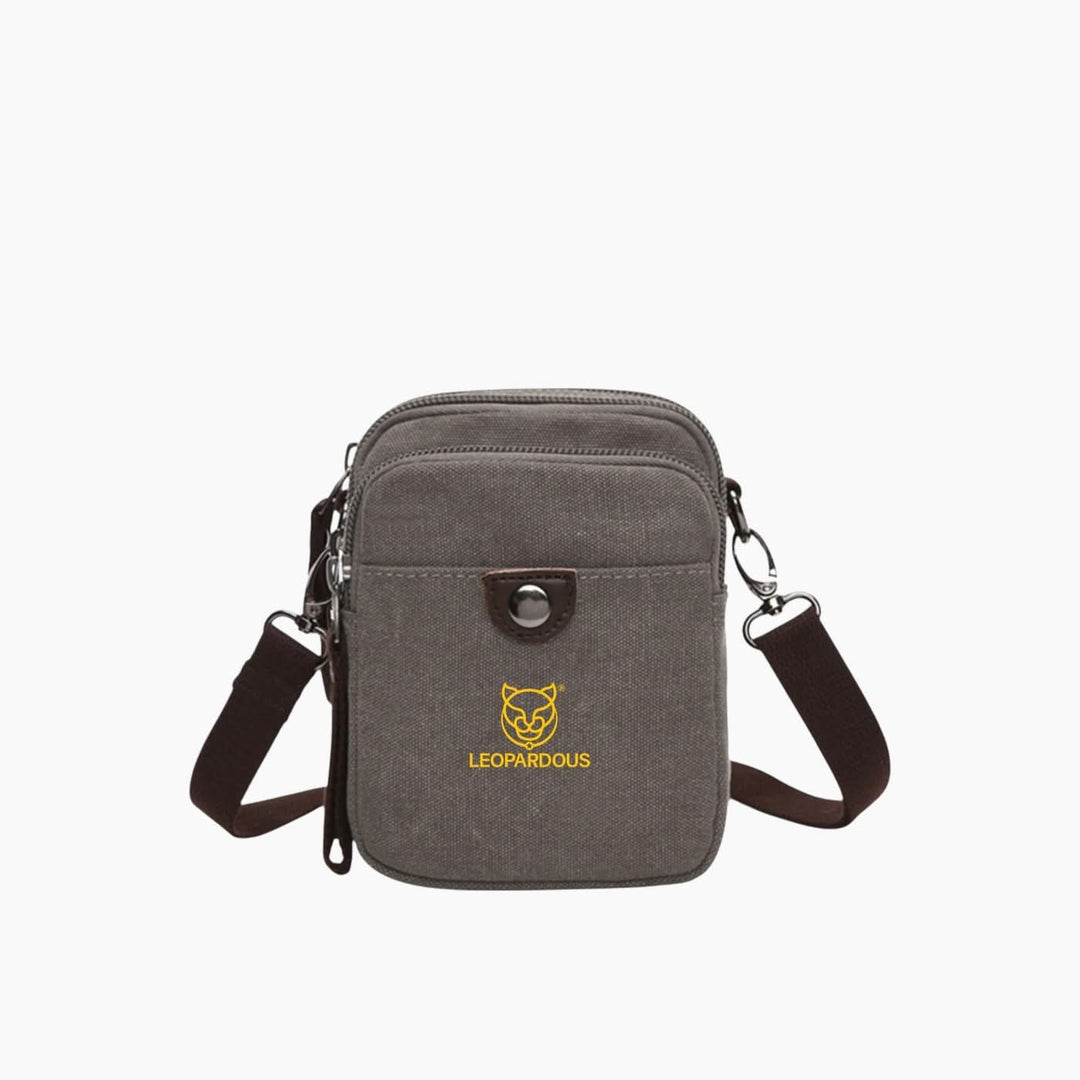 Leopardous Canvas Crossbody Bag