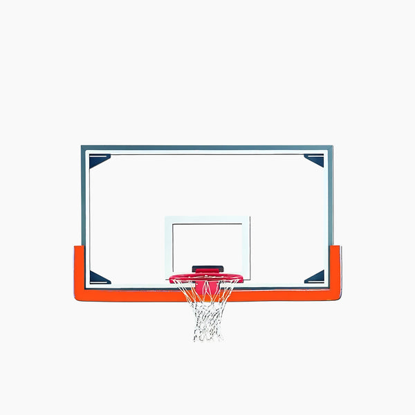 Wall Mount Basketball Hoop with Steel Frame 120x80cm