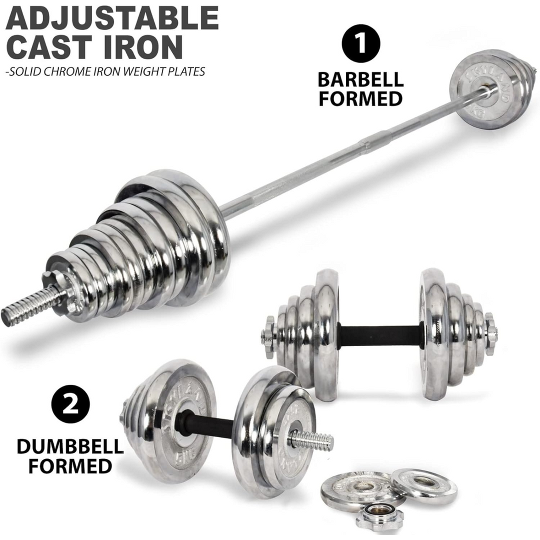 Complete Dani Chrome Iron Weight Set 50 kg