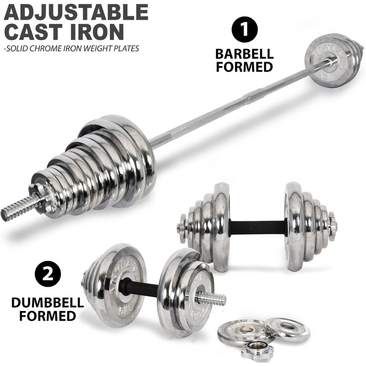Complete Dani Chrome Iron Weight Set 50 kg