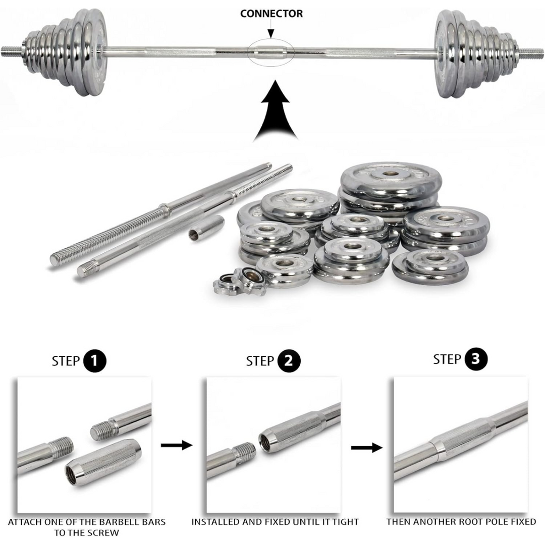 Complete Dani Chrome Iron Weight Set 50 kg