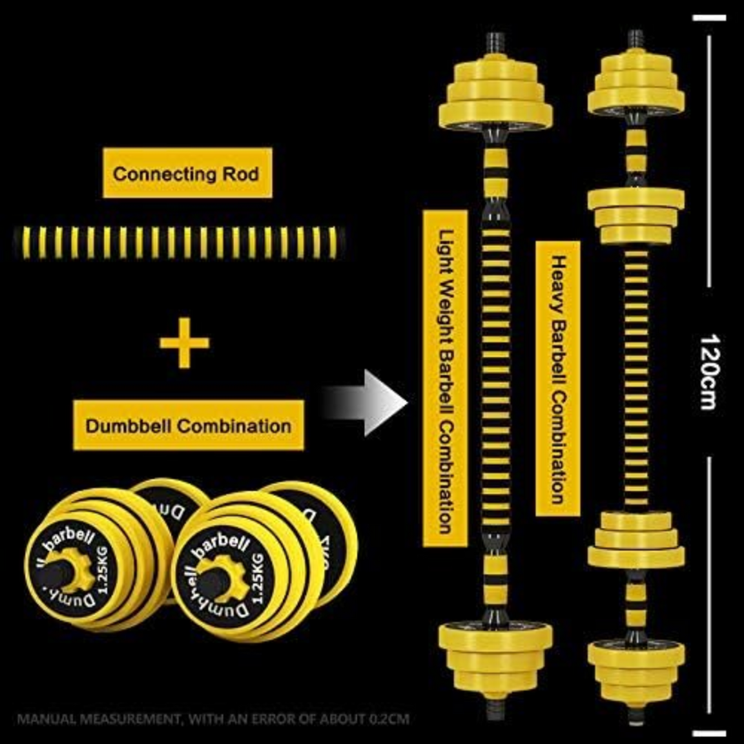 Complete Rubber-Coated Iron Weight Set