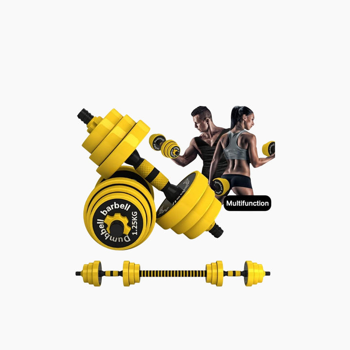 Complete Rubber-Coated Iron Weight Set
