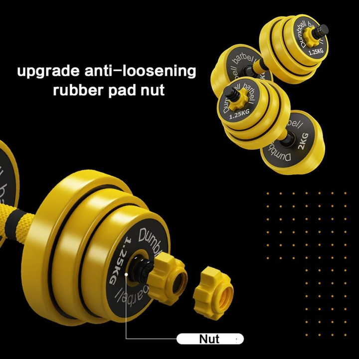 Complete Rubber-Coated Iron Weight Set