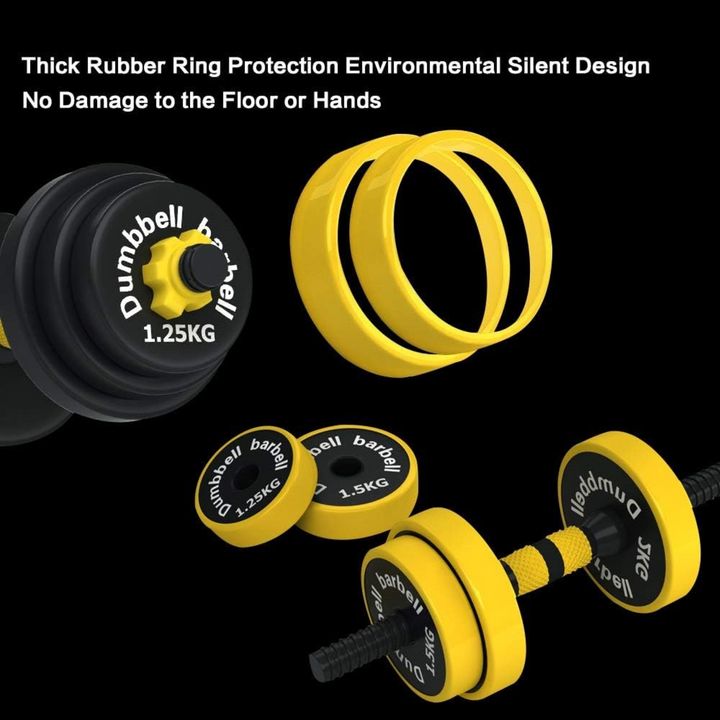 Complete Rubber-Coated Iron Weight Set