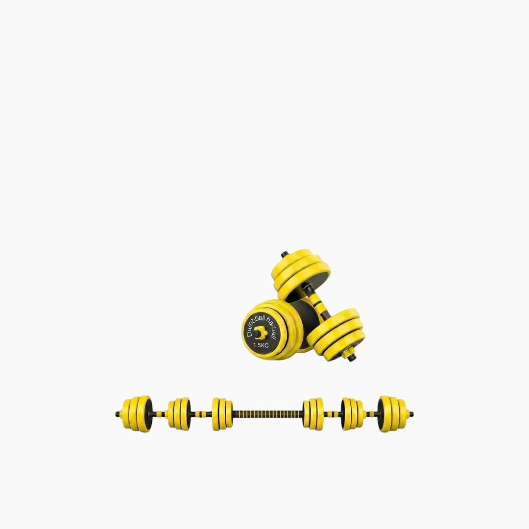 Complete Rubber-Coated Iron Weight Set