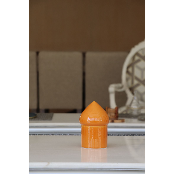Zen Concept Amber Ceramic Fanoos with amber glaze