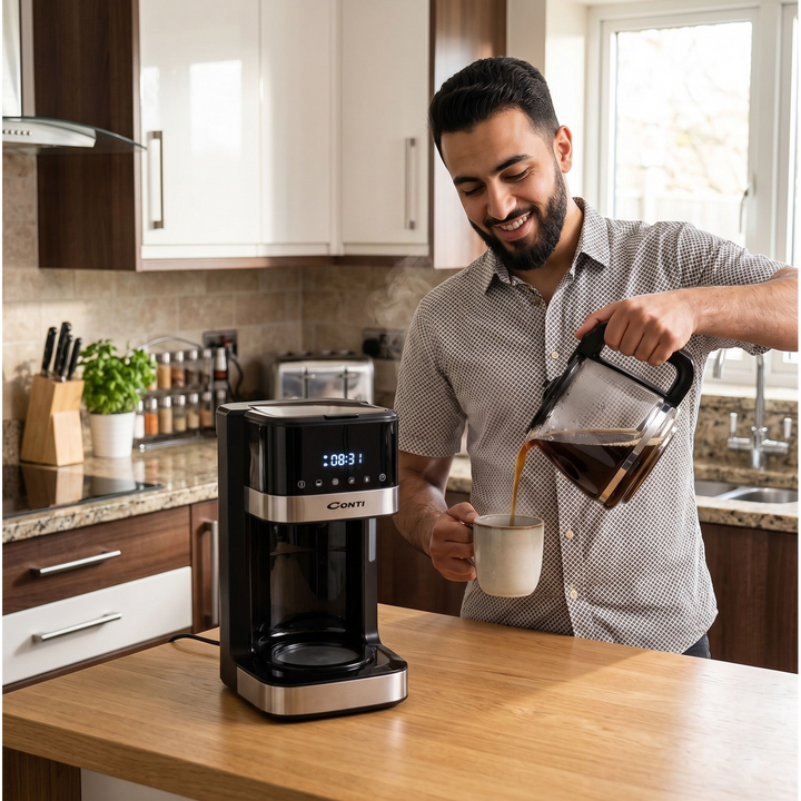 Conti American Coffee Maker, 11-Cup Capacity