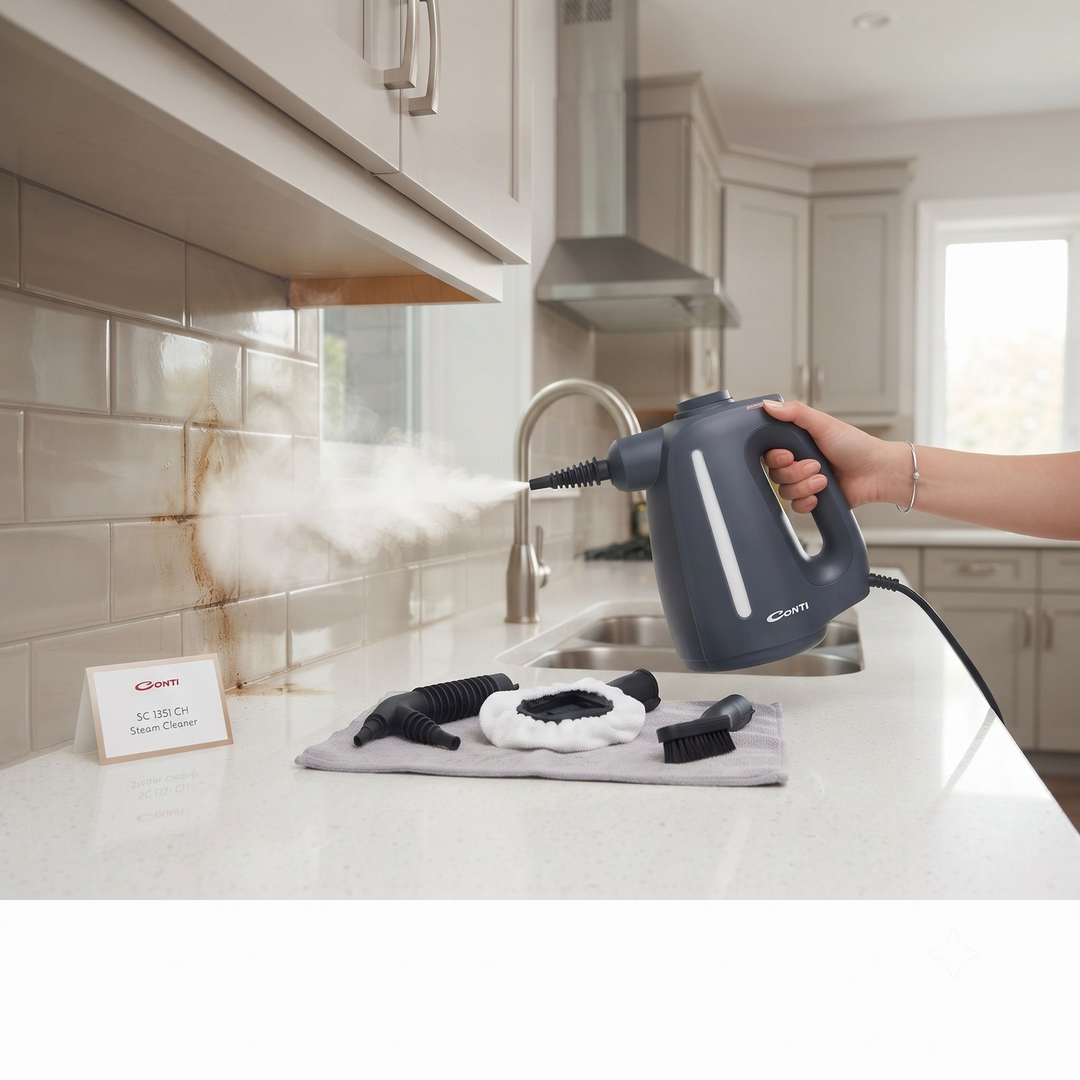 Conti Steam Cleaner with Long Hose, 1350W
