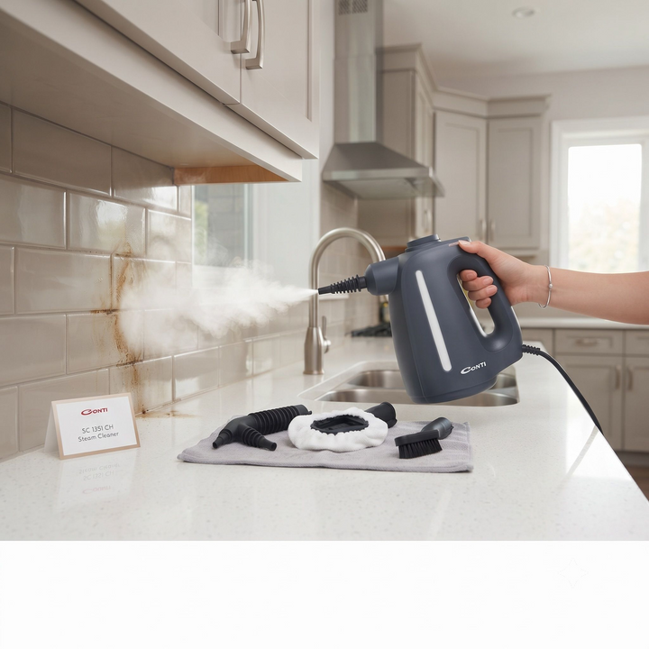 Conti Steam Cleaner with Long Hose, 1350W