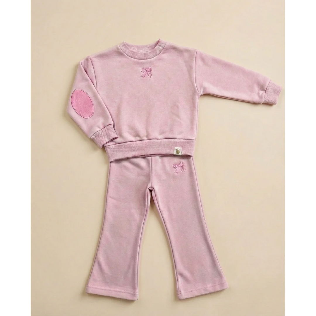 Cozy Kids Bow Set Outfit