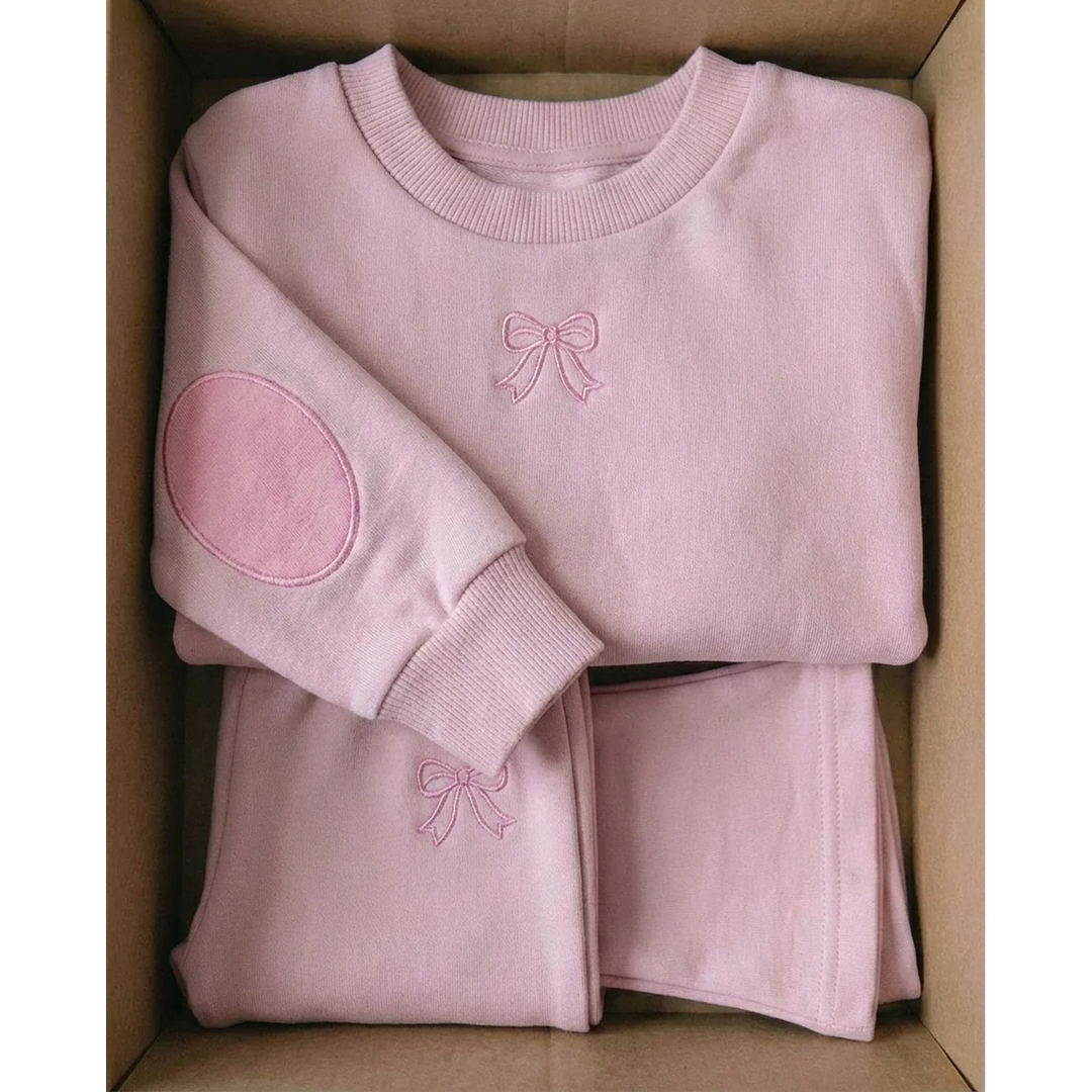 Cozy Kids Bow Set Outfit