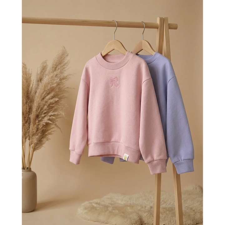 Cozy Kids Bow Set Outfit