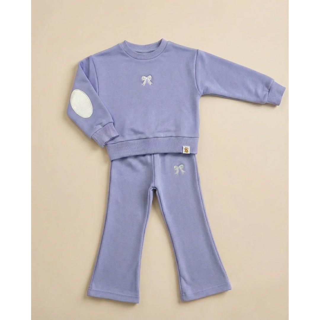 Cozy Kids Bow Set Outfit