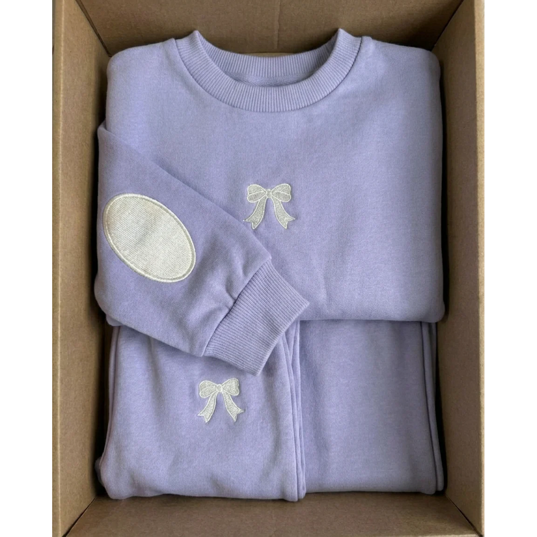 Cozy Kids Bow Set Outfit