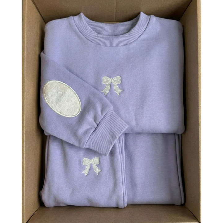 Cozy Kids Bow Set Outfit