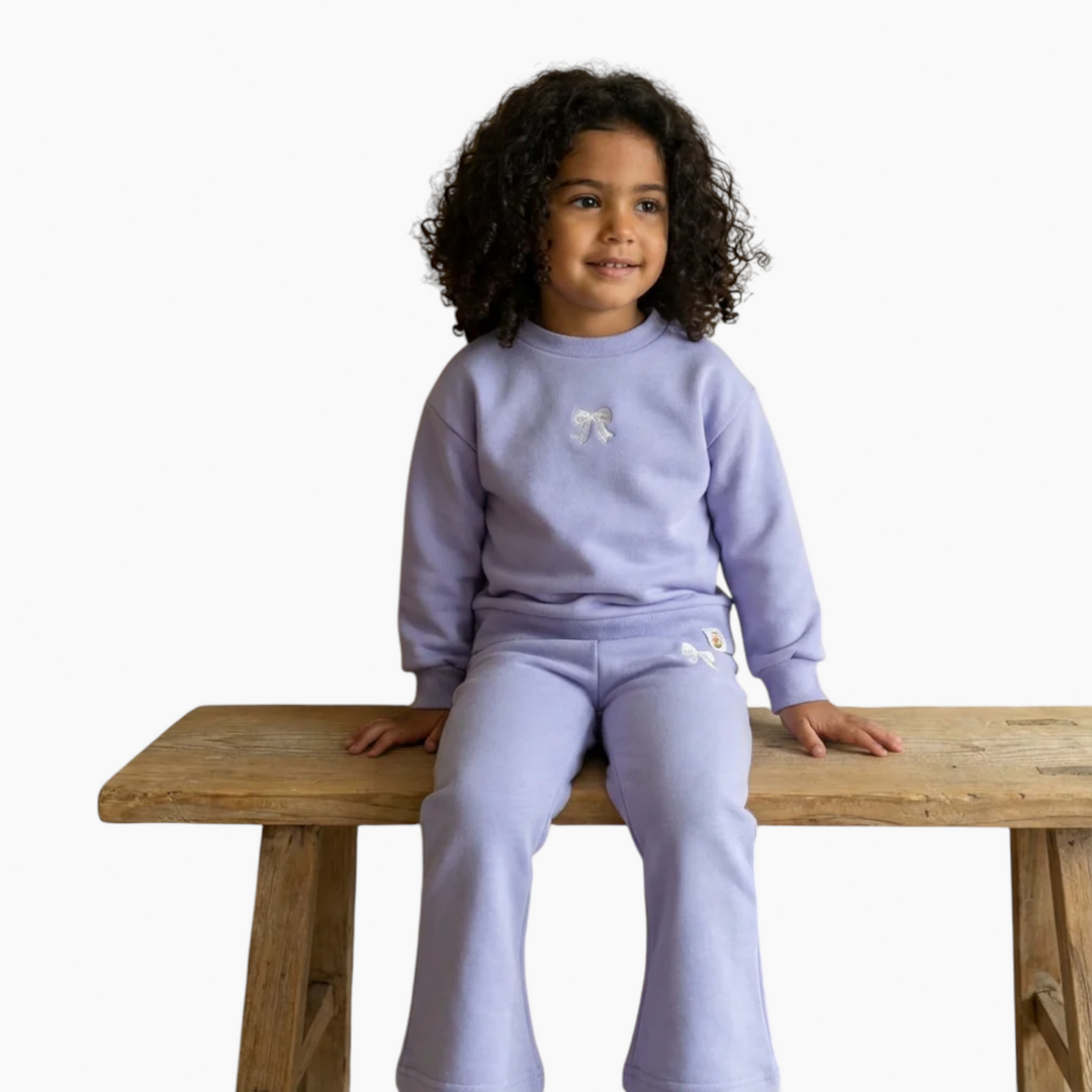 Cozy Kids Bow Set Outfit