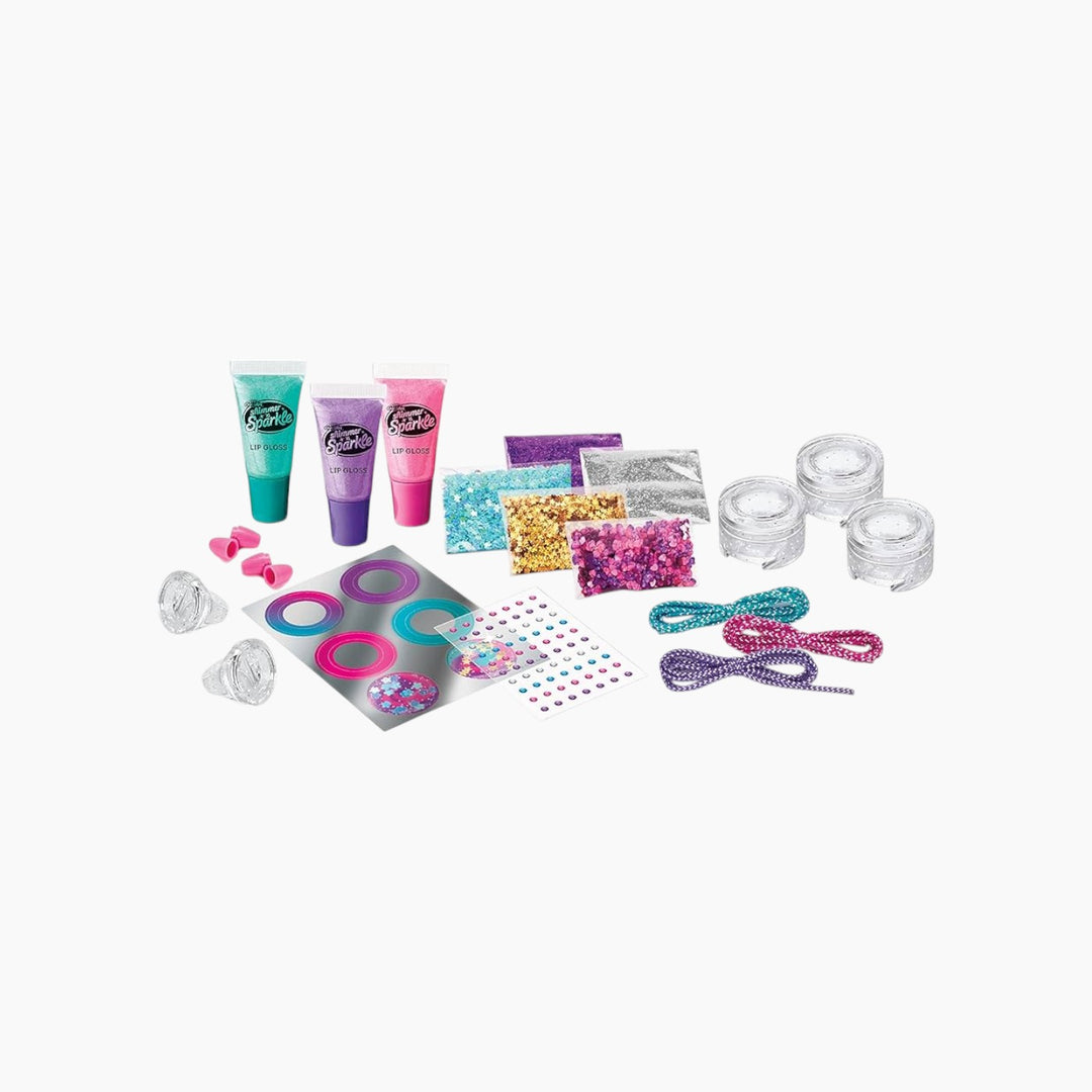 Cra-Z-Art Shimmer N Sparkle Glitter &amp; Gem Lip Gloss Lockets Activity Set - HUNA
