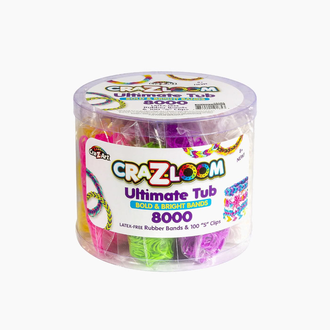 Cra-Z-Art Cra-Z-Loom Ultimate Tub 8000 Rubber Band Refill Kit