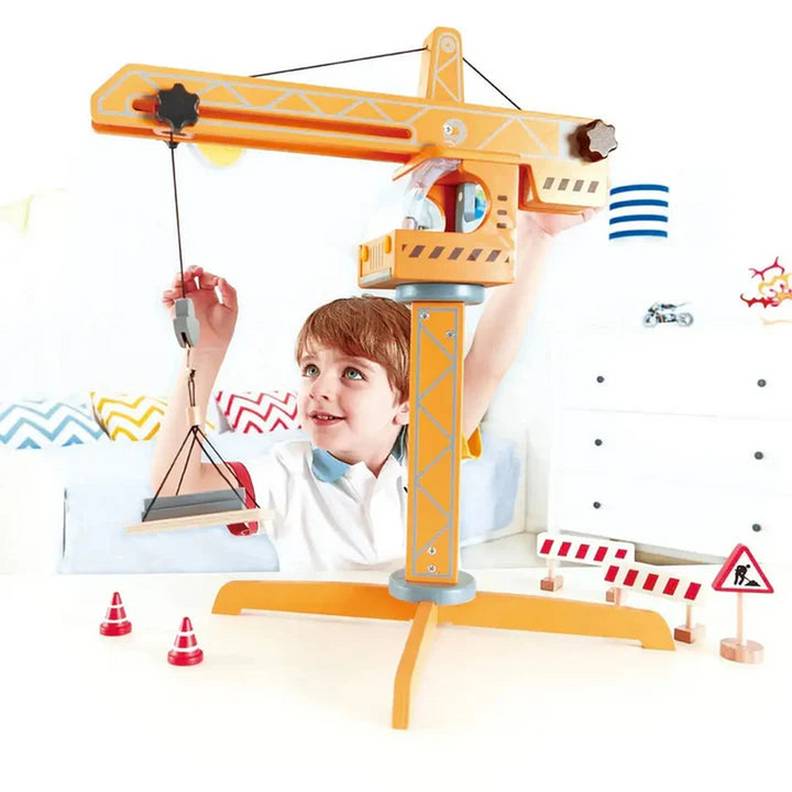 Hape Crane Lift construction set toy