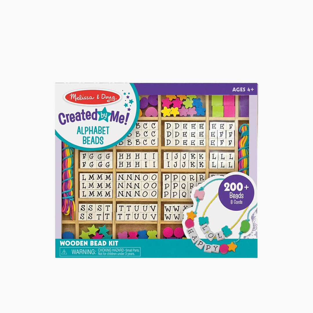 Melissa &amp; Doug Alphabet Beads Wooden Bead Kit - HUNA